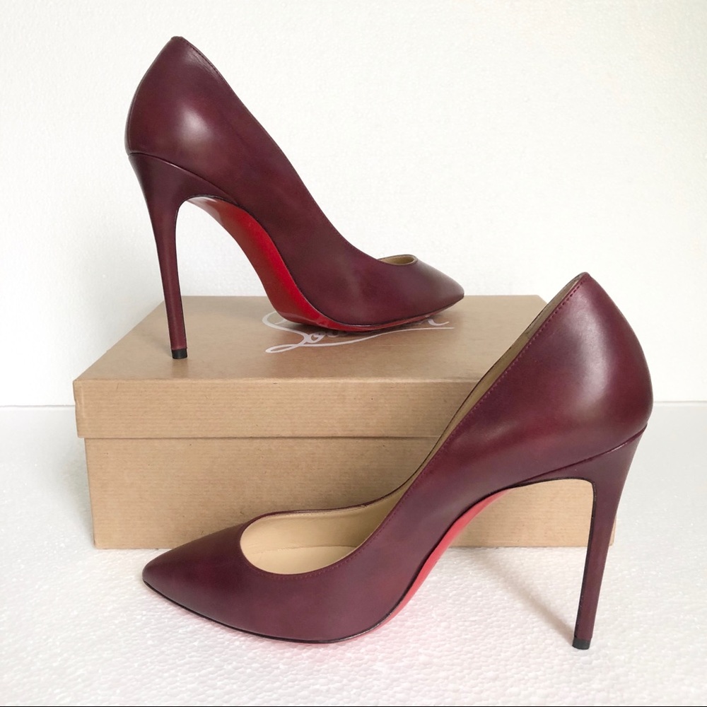 Christian Louboutin Bordeaux Pigalle Patent Pumps